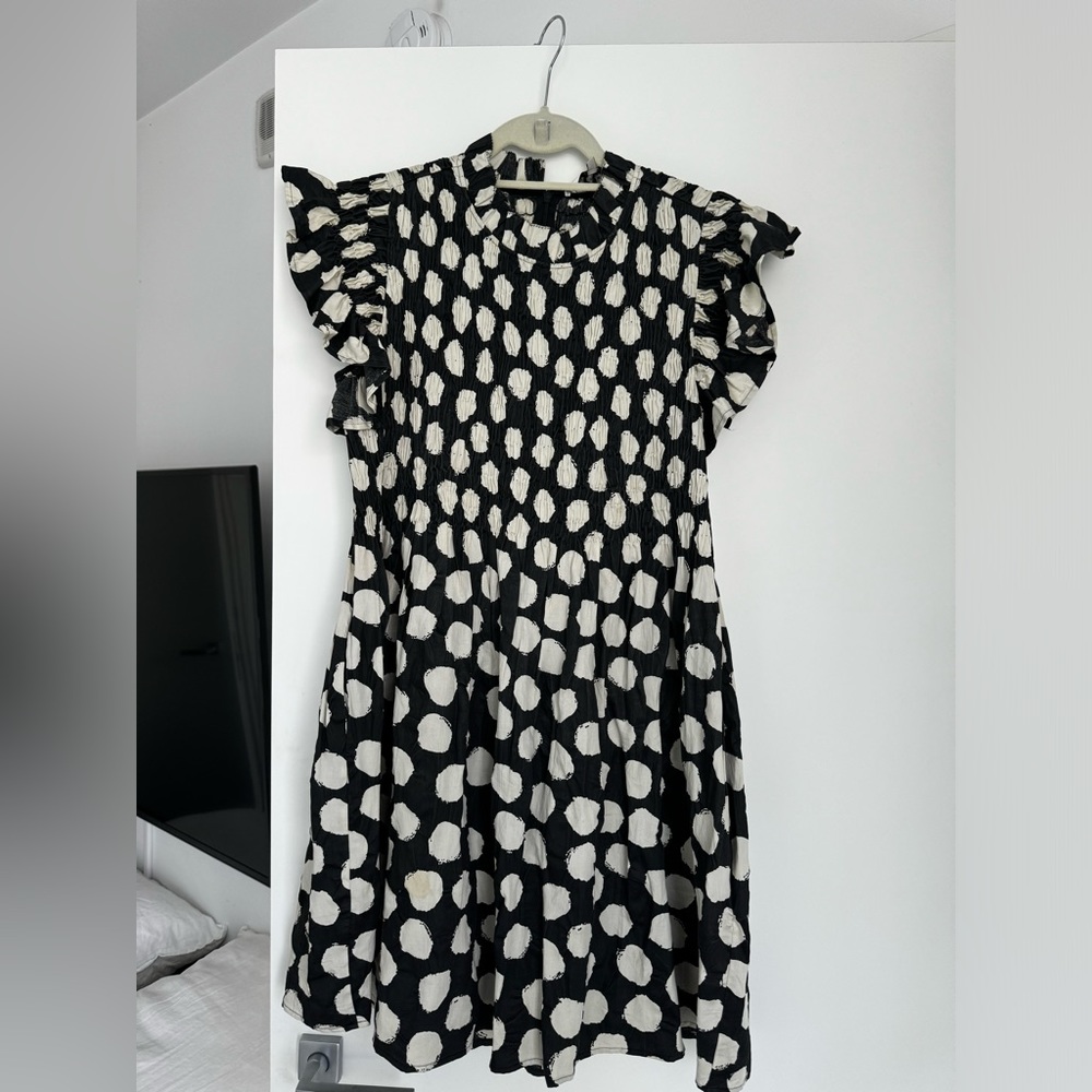 SEA white and black dress